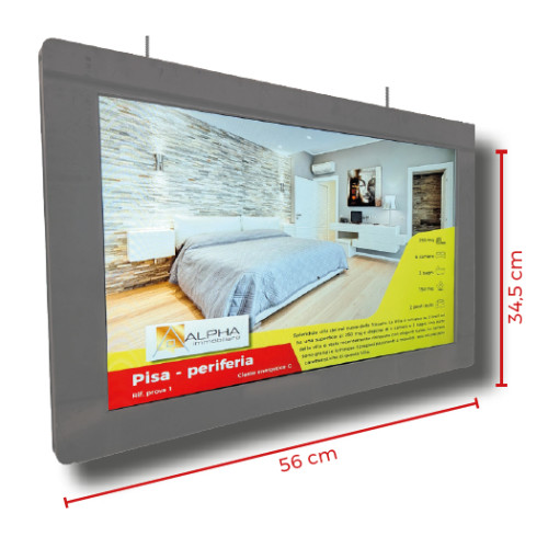 monitor lcd 21.5" da vetrina per agenzia immobiliare